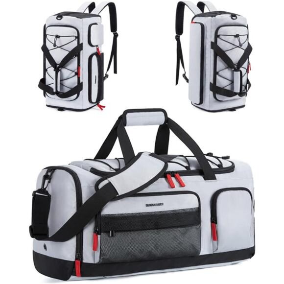 Gym Bag for Women & Men, 35L Sports Travel Duffel Bag with Shoe Compartment